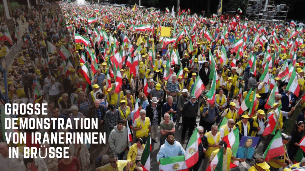 Grosse Demonstration von Iranerinnen in Brüssel