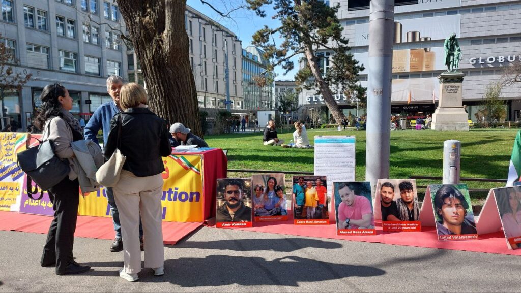 „Zürich: Büchertisch zur Unterstützung der Freilassung politischer Gefangener im Iran“