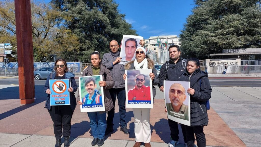 Protest vor der UNO in Genf: Forderung nach sofortigem Handeln gegen Hinrichtungen im Iran